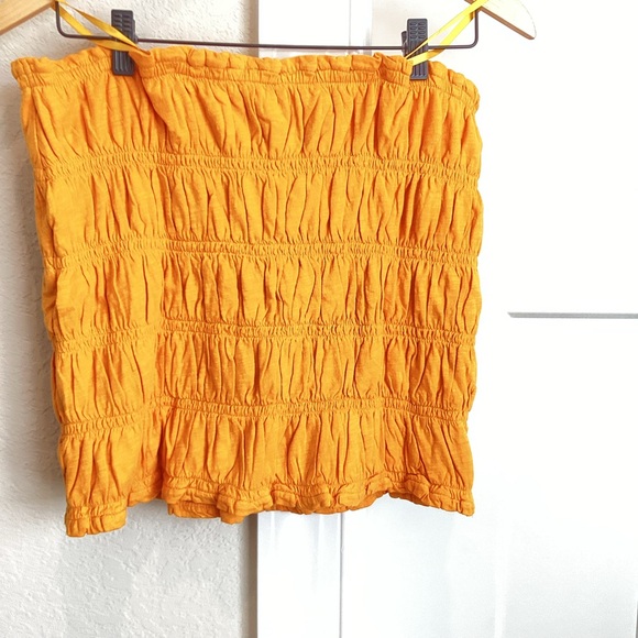 Anthropologie Smocked Tube Top NWT Mango XL - Picture 2 of 6